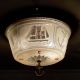 ((lightolier))  Old Vintage Ceiling Lamp Light Fixture Maritime Nautical Chandeliers, Fixtures, Sconces photo 1