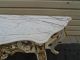 49775 Marble Top Open Carved Serpentine Paint Decorated Console Table Post-1950 photo 1