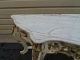 49775 Marble Top Open Carved Serpentine Paint Decorated Console Table Post-1950 photo 2