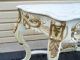 49775 Marble Top Open Carved Serpentine Paint Decorated Console Table Post-1950 photo 4