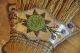 Old Native American Beaded Whisk Broom Wall Pocket Whimsey W Butterfly Florals Native American photo 1