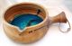 Early French Pottery Earthenware Clay Cooking Pot Colombe France Blue Glaze Hearth Ware photo 2
