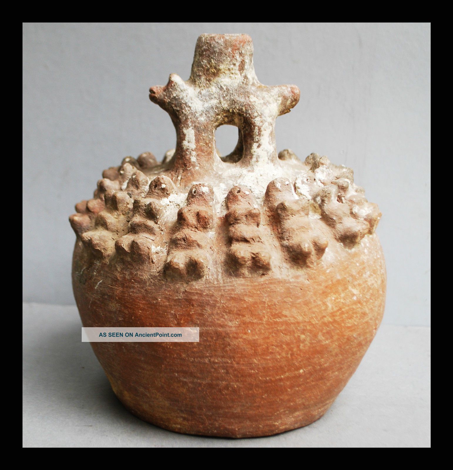 A Spirit Clay Pot From The Ewe Tribe Of Ghana With Animal & Human Form Other photo