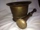 Antique Bronze Mortar And Pestle Set Very Solid Thick And Heavy,  Old Apothecary Mortar & Pestles photo 1