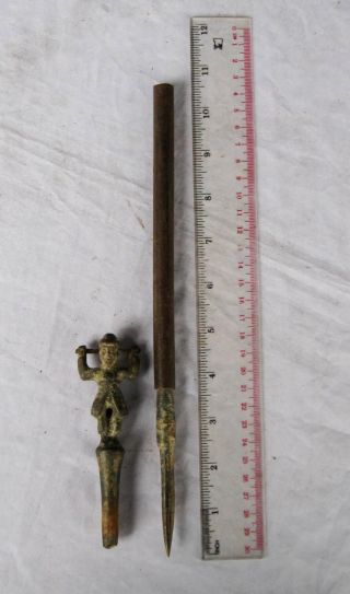 Really Old Bronze 2 Section Tattoo Needle Nat Angel Design photo