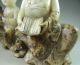 2080g Antique Chinese Old Hetian Jade Carved Woman And Urchin Statue Other photo 7