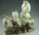 2080g Antique Chinese Old Hetian Jade Carved Woman And Urchin Statue Other photo 8