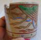 Very Old Chinese Painted Cockerial Brush Pot Signed Impressed Mark Brush Pots photo 9