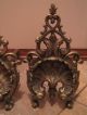 Antique Art Nouveau French Bronze Andirons Fabulous Pair Exquisite High Relief Fireplaces & Mantels photo 2