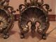Antique Art Nouveau French Bronze Andirons Fabulous Pair Exquisite High Relief Fireplaces & Mantels photo 4