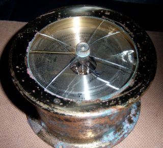 Vintage Seth Thomas Marine Ships Clock Barometer photo