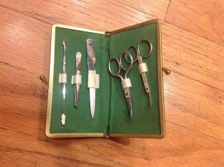 Antique Lacross Grooming Kit With Travel Case,  Awesome Cond L@@k photo