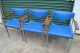 5 Harter Chairs Royal Blue Chrome Frame Wood Arms Mid Century Modern Mid-Century Modernism photo 2