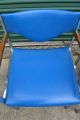 5 Harter Chairs Royal Blue Chrome Frame Wood Arms Mid Century Modern Mid-Century Modernism photo 5