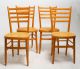 Set Of 4 Elegant Vintage Ladderback Dining Chairs With Cane Seats Post-1950 photo 1