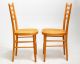 Set Of 4 Elegant Vintage Ladderback Dining Chairs With Cane Seats Post-1950 photo 2