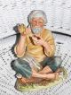 Vintage Italian,  Hand - Painted Porcelain Figure Of Mid - East Pottery Maker Lovely Figurines photo 2