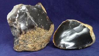 A British Pair Mesolithic Flint Tools From Dorset England photo