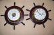 Vintage Schatz Royal Mariner Nautical Ships Bell Clock & Barometer W/key 7 Jewel Clocks photo 9