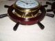Vintage Schatz Royal Mariner Nautical Ships Bell Clock & Barometer W/key 7 Jewel Clocks photo 10