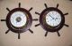Vintage Schatz Royal Mariner Nautical Ships Bell Clock & Barometer W/key 7 Jewel Clocks photo 11