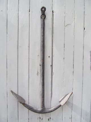Very Old Antique 18c Cast Iron Ship Boat Anchor Great Medium Size. photo