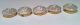 Of (5) Antique White Rose Pattern Buttons W/ Brass Backs - Nony New York Buttons photo 4