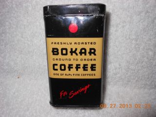 Vintage Bokar Coffee Tin Bank photo