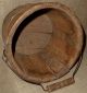 Primitive Antique Distressed Solid Ash Utility Bucket W/metal Staves & Handle Primitives photo 5