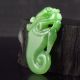 Hand - Carved Chinese Natural Green Hetian Jade Dragon Head Pendant Necklaces & Pendants photo 1