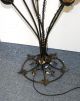 Wrought Iron Floor Lamp,  Multi Colored Hand Blown Glass Shades Art Deco Style Lamps photo 4