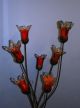 Wrought Iron Floor Lamp,  Art Deco Style Red Multi Hand Blown Glass Shades Lamps photo 3