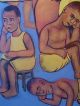 Rare African Nigeria Augustine Okoye Middle Art Painting Nigerian Listed Other photo 1
