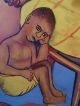 Rare African Nigeria Augustine Okoye Middle Art Painting Nigerian Listed Other photo 4