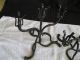 Vintage Pair Wrought Iron Candelabras 3 Candles Other photo 3