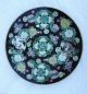 Large 19th C Famille Noire Mille Fleur Chinese Astrology Theme Porcelain Charger Pots photo 1