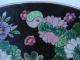 Large 19th C Famille Noire Mille Fleur Chinese Astrology Theme Porcelain Charger Pots photo 7