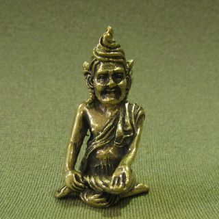 Lp Rusri Knowledge Healthy Lucky Sacred Charm Thai Amulet photo