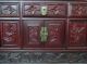 Signed Chinese Antique Carved Cabinet Cabinets photo 3
