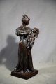 Antique Bronze Of Mother & Child By Friedrichs Hagen & Foundry Stamp Metalware photo 1