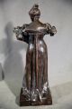 Antique Bronze Of Mother & Child By Friedrichs Hagen & Foundry Stamp Metalware photo 5