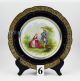 Sevres Chateau Tuilerie Plate 6 Courting Couple Mint Cobalt Raised Gold Trim Plates & Chargers photo 7