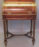 & Rare 19th C.  French Rosewood Cylinder Writing Desk C.  1890 Table 1800-1899 photo 1