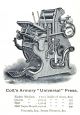 Antique Merritt Gally Universal Colt Armory Letterpress Printing Press 13x19 Binding, Embossing & Printing photo 1