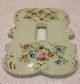 Antique Porcelain Switchplate Floral Single Switch Plates & Outlet Covers photo 5