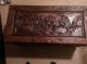 Vintage Hand Carved Wood Trunk Belonged To Johnny Cash Family Chests photo 1