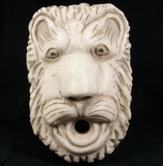 Antique Renaissance Marble Fontmask Representing Roaring Lion 1500 - 1600 Ad - photo
