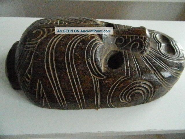 Good Oceanic Tribal Wood Mask - Probably Maori Pacific Islands & Oceania photo
