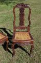 Rare Pair 18th C.  Italian Tall Chairs,  Hand Carved All Over; Pinned,  Mortised Pre-1800 photo 2