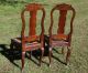 Rare Pair 18th C.  Italian Tall Chairs,  Hand Carved All Over; Pinned,  Mortised Pre-1800 photo 7